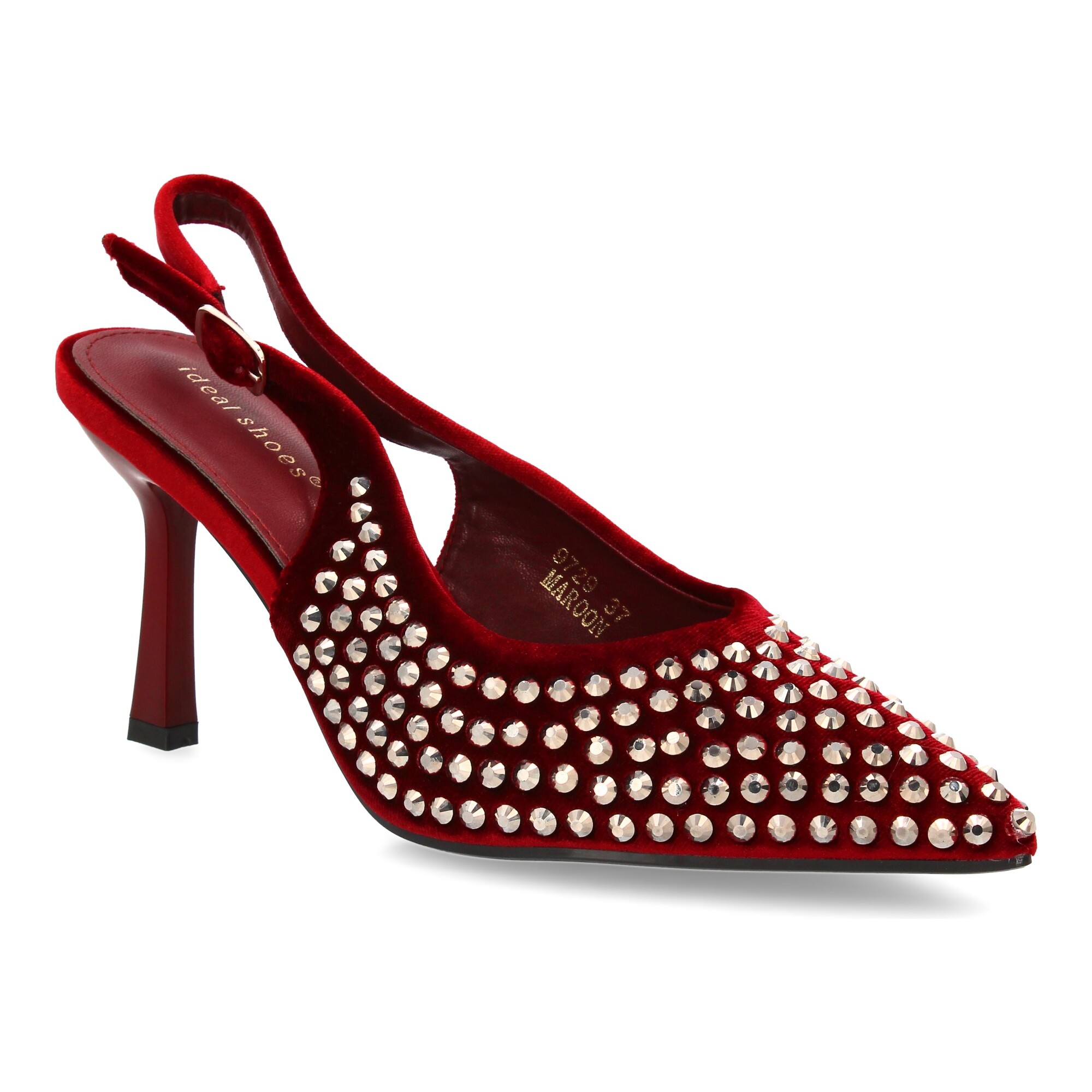 Zapato de salón punta fina y pedrería