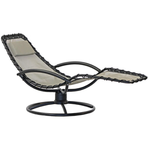 Sdraio chaise longue da giardino ellittica twist ecrù