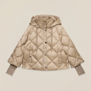 Oltre - Cappa in nylon trapuntato - Beige