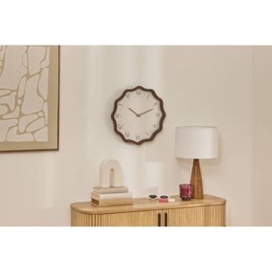 Horloge Mona D.38cm marron
