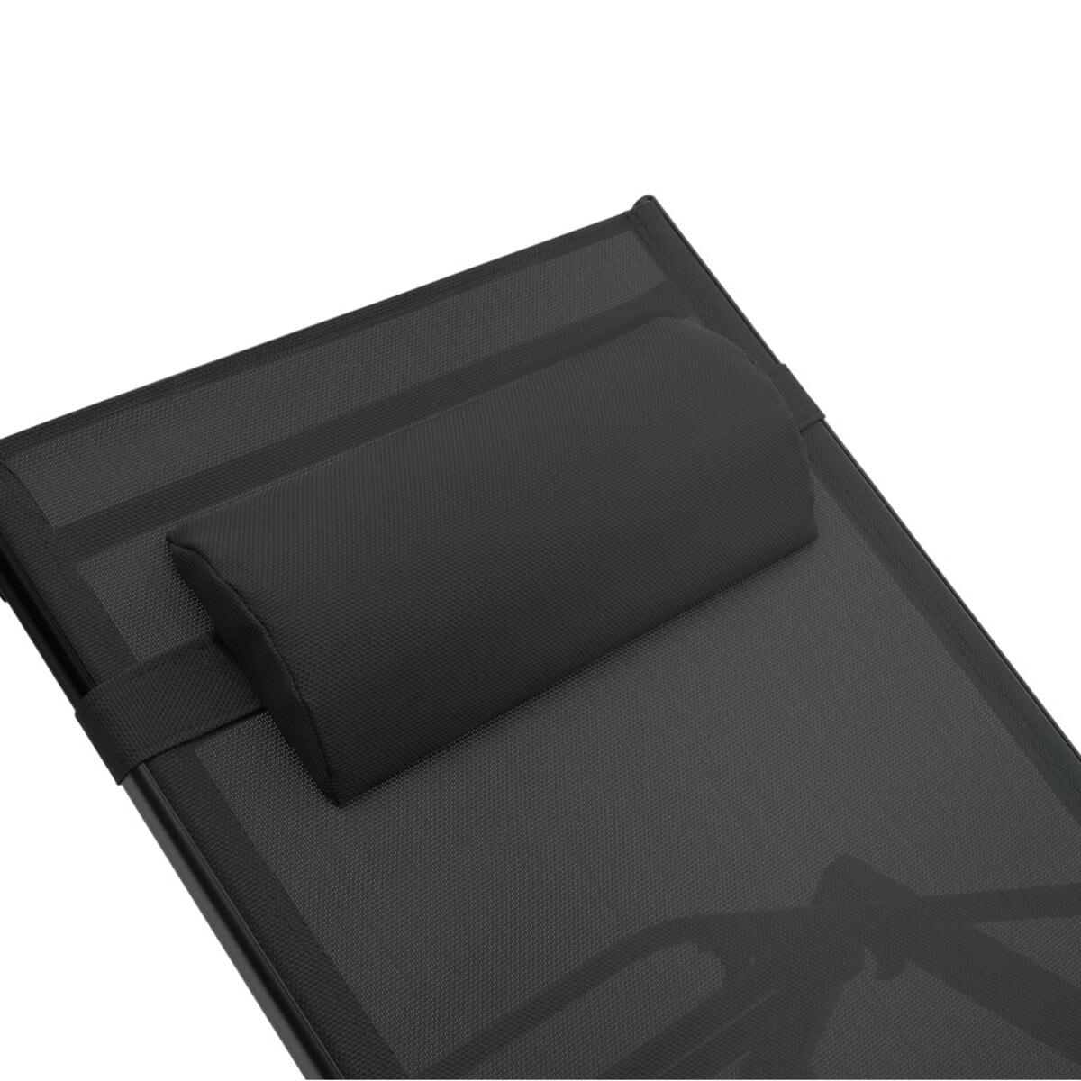 Transats inclinables Faro 5 positions en aluminium noir - lot de 2