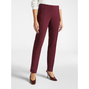 Elena Mirò - Pantaloni slim fit in punto Milano - Bordeaux