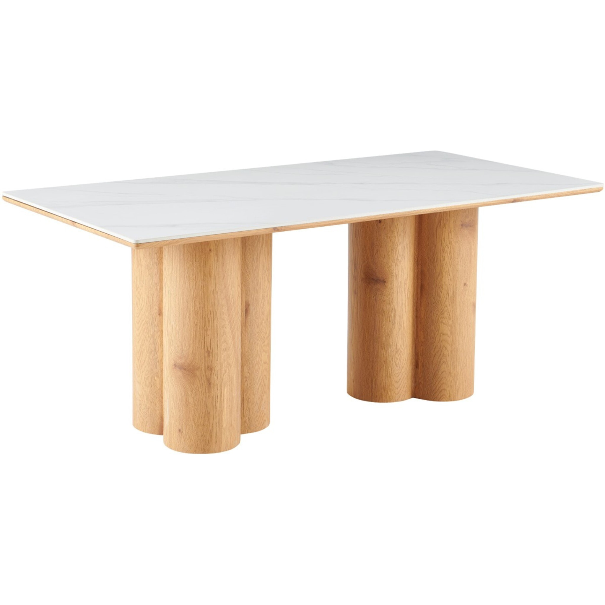 Table à manger 8 couverts en céramique effet Marbre - KAOLIN