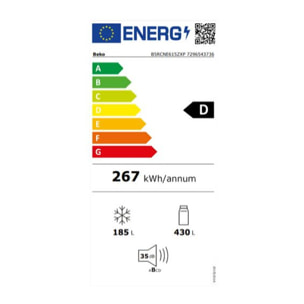 Réfrigérateur combiné BEKO B5RCNE615ZXP