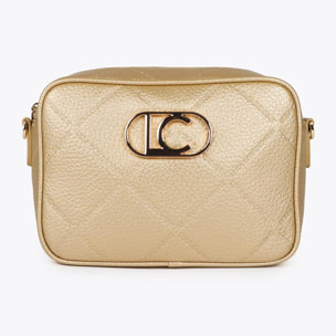 Borsa a tracolla Monogramma rombi Logo Ovale Effetto Pelle