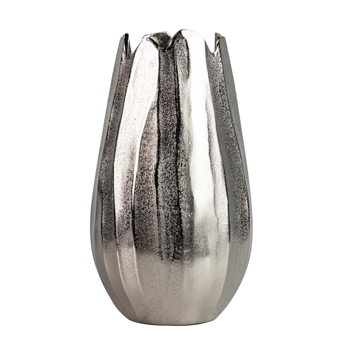 Florero Aluminio Plateado 16x16x29 Cm
