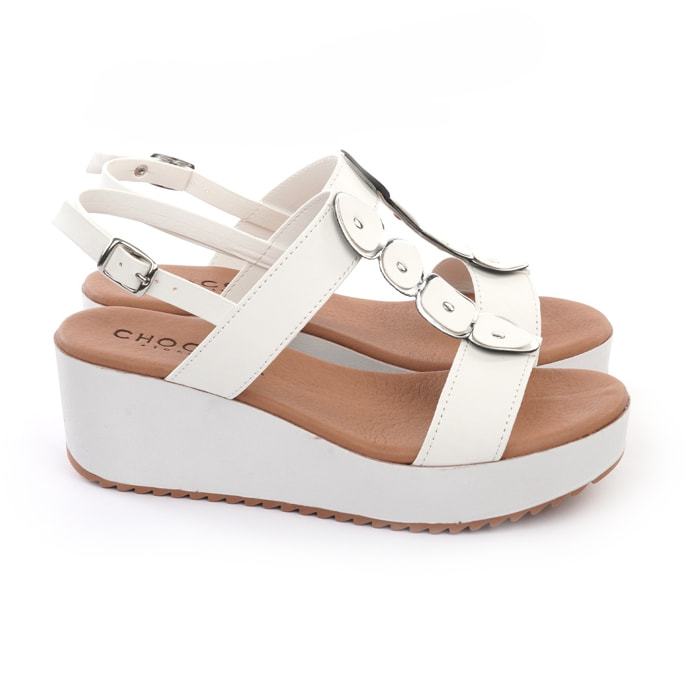 SANDALO ZEPPA SHAPES BIANCO