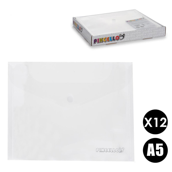 Pack 12 Sobres organizador velcro A5.