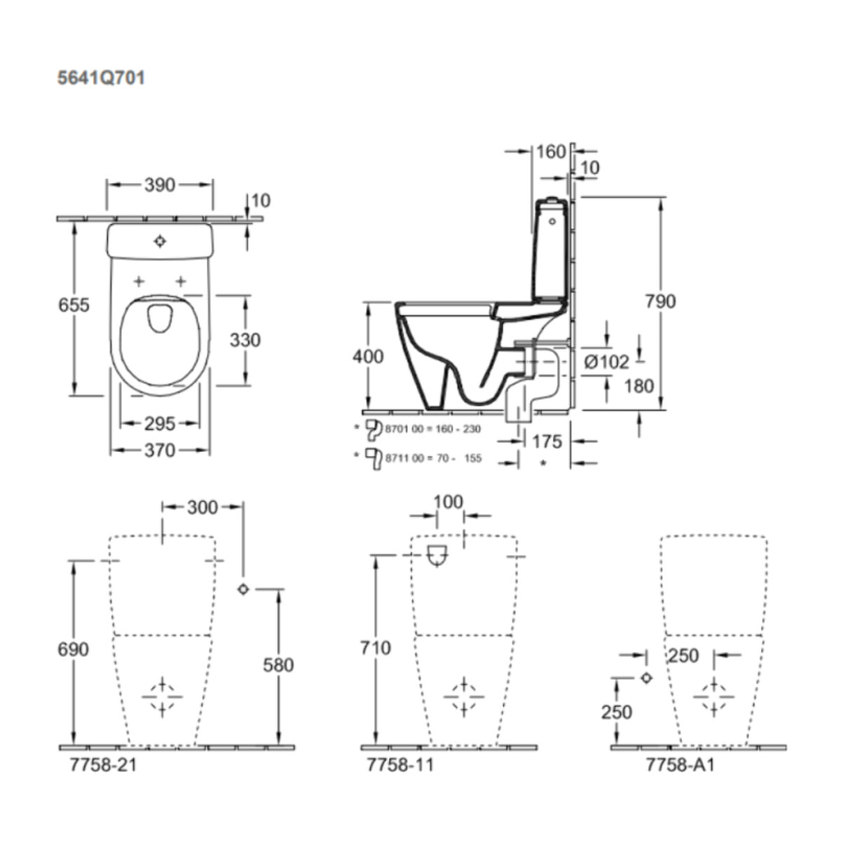 WC à poser compact sans bride sortie horizontale Avento avec abattant frein de chute et SlimSeat