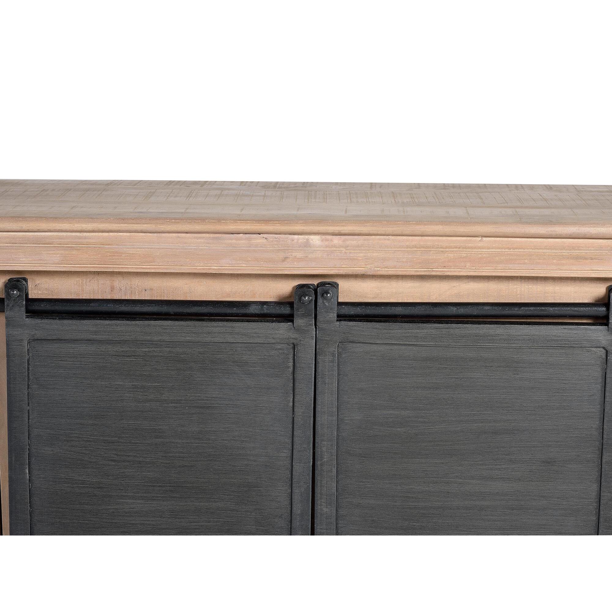 Mueble tv - madera y metal - 55x150x40cm