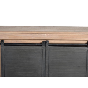 Mueble tv - madera y metal - 55x150x40cm