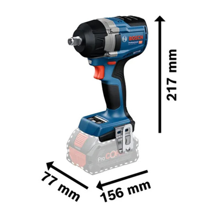 Visseuse à chocs/boulonneuse sans fil GDS 18V-750 C Professional - BOSCH - Sans batterie, ni chargeur - L-Boxx - 06019L9001