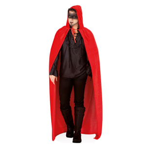 CAPA ROJA CON CAPUCHA EFECTO TERCIOPELO AD