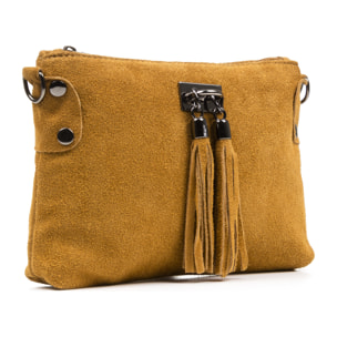 Savina Borsa a tracolla Donna.Pelle autentica Scamosciata