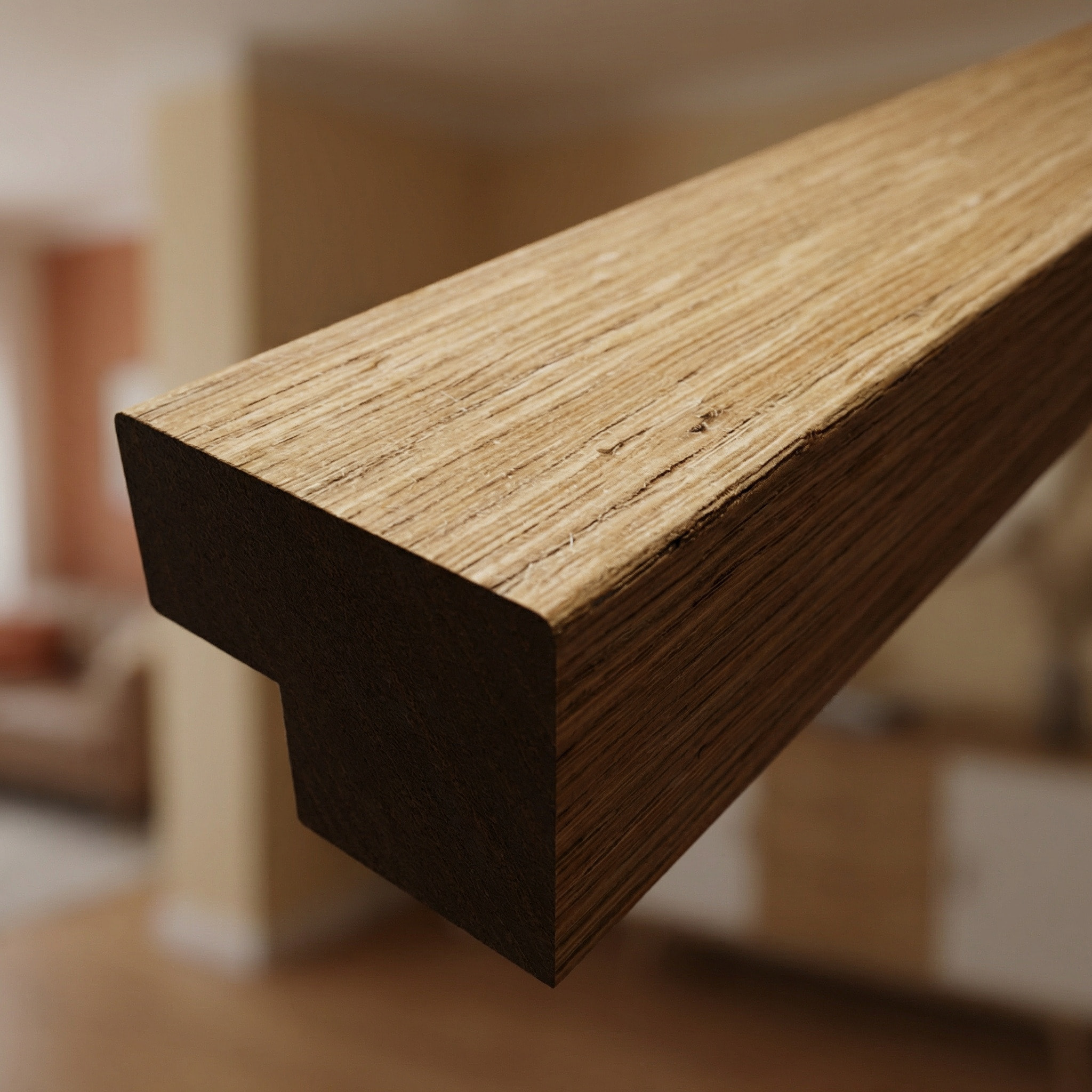 Barre d'extrémité MDF 120 cm pour panneaux acoustiques intérieurs SATAKUPANNON612, décor chêne clair (SATAKUPANLOTKL12)