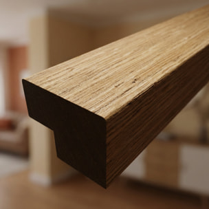 Barre d'extrémité MDF 120 cm pour panneaux acoustiques intérieurs SATAKUPANNON612, décor chêne clair (SATAKUPANLOTKL12)