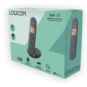 Téléphone sans fil LOGICOM Iloa Solo Répondeur Noir
