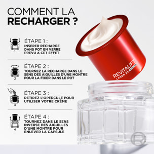 L'Oréal Paris Laser Recharge Soin Anti-Âge Jour à l'Acide Hyaluronique, Pro-Rétinol et Vitamine C 50ml