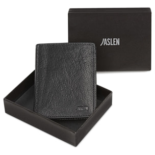 Cartera Hombre Piel Jaslen Hannover Negro-Tostado