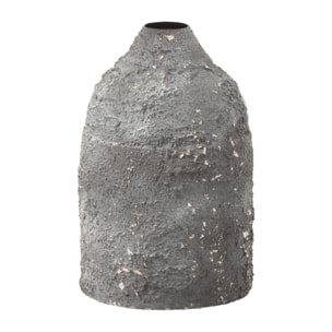 J-Line vase Effy Rugueux - métal - gris - Ø 17 cm