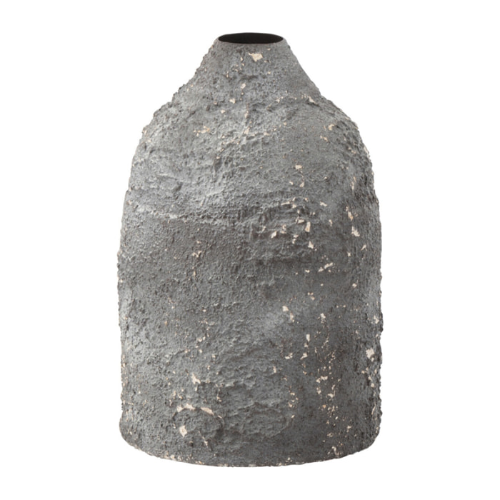 J-Line vase Effy Rugueux - métal - gris - Ø 17 cm