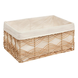 Lot de 4 cagettes en rotin "Rosy" L33 37 43 48cm beige