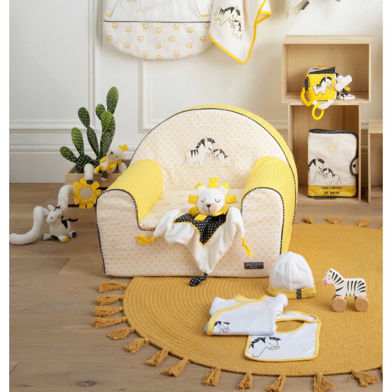Doudou mouchoir en velours blanc