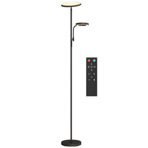 Lampadaire LED 42W dimmable 2700K-6500K 4 couleurs variation continue 4 modes scène télécommande noir
