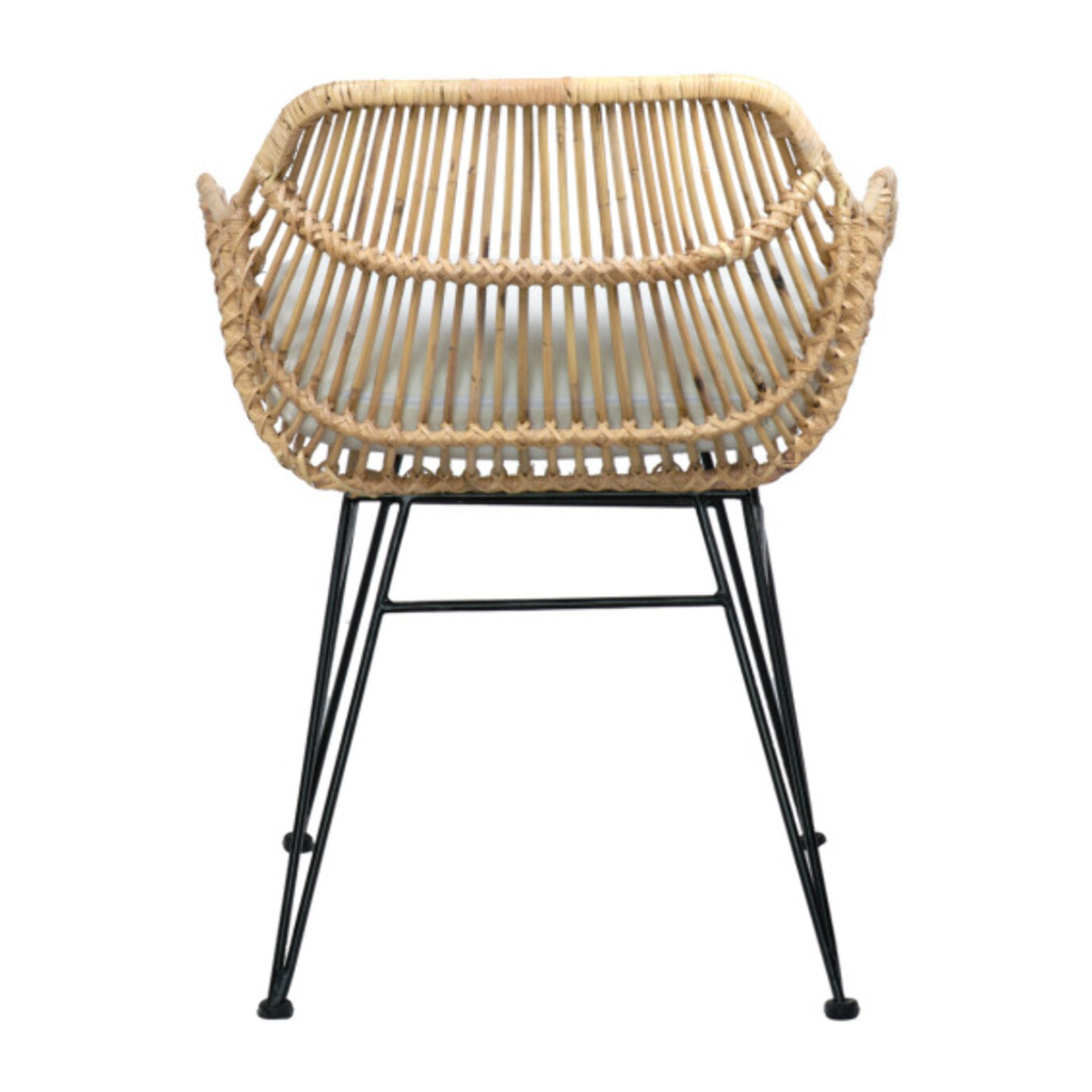 Fauteuil en rotin & pieds métal - RATTAN