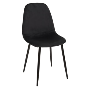 Chaise Pieds Metal Leaf Noir - Lot De 4