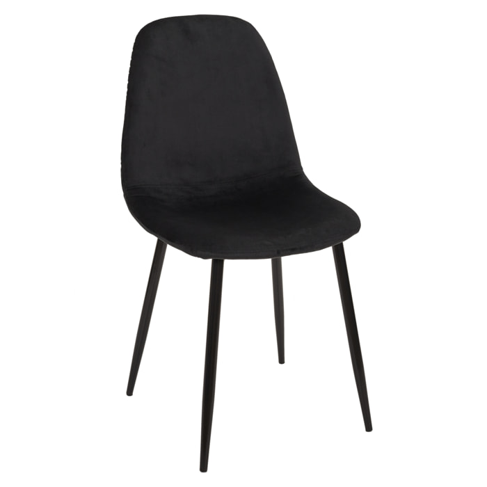 Chaise Pieds Metal Leaf Noir - Lot De 4