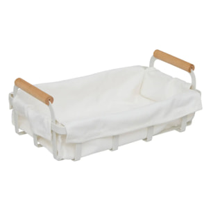 Corbeille à pain Balm L27,6cm blanc en métal