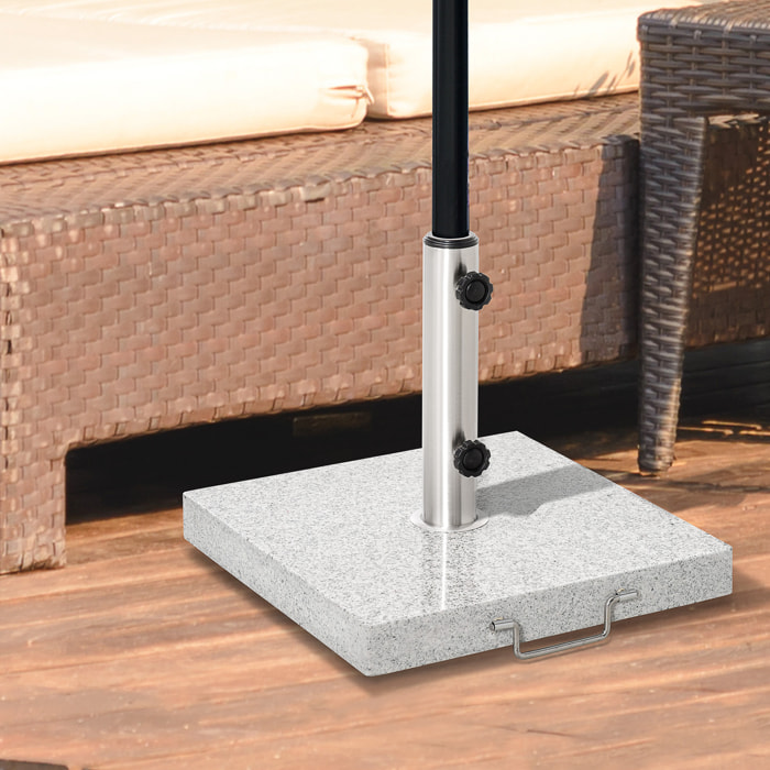 Base Sombrilla Universal con Dos Ruedas 42x42x36cm Gris