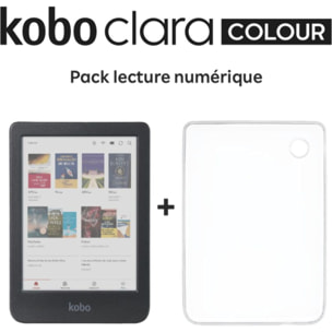 Liseuse eBook KOBO Pack Clara Colour + Cover Transparente