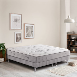 Ensemble EQUILIBRE matelas H25 ressort ensachés, ferme, 2 sommiers