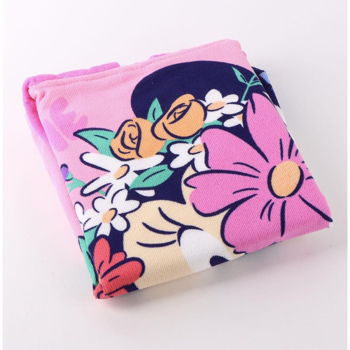 Poncho Microfibra de Minnie Mouse - 55x54x1 cm - Color:Rosa