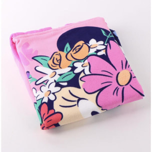Poncho Microfibra de Minnie Mouse - 55x54x1 cm - Color:Rosa