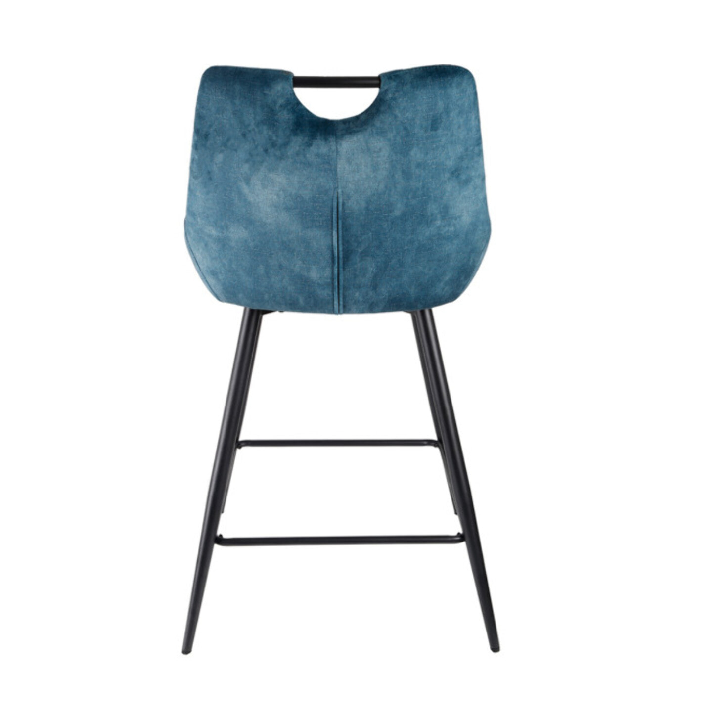 Chaise de bar en velours avec poignée et pieds en métal - ROSA 2