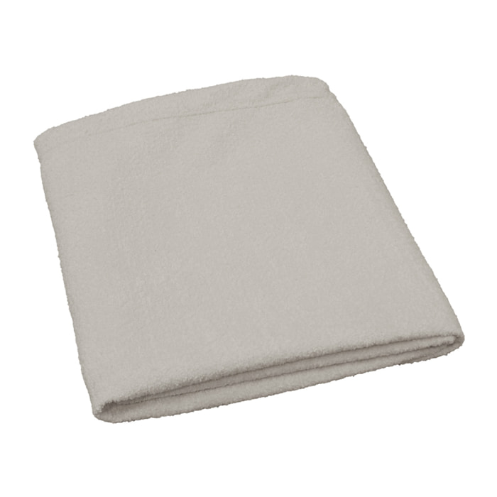 Housse pour tête de lit en bouclé gris clair en différentes tailles