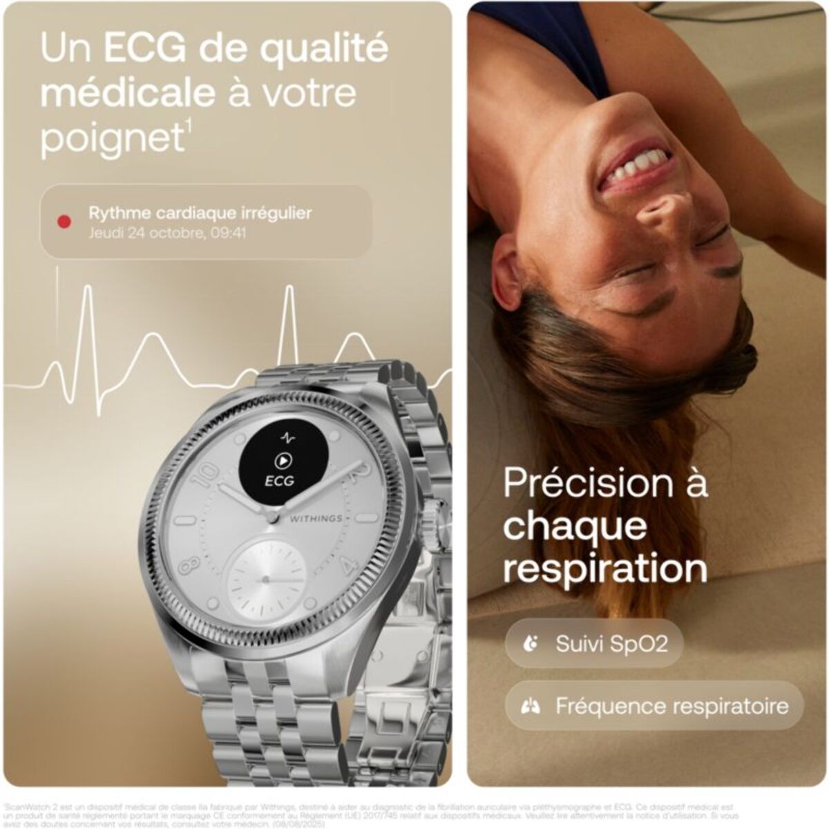 Montre santé WITHINGS Scanwatch Nova Brilliant 39mm Titanium