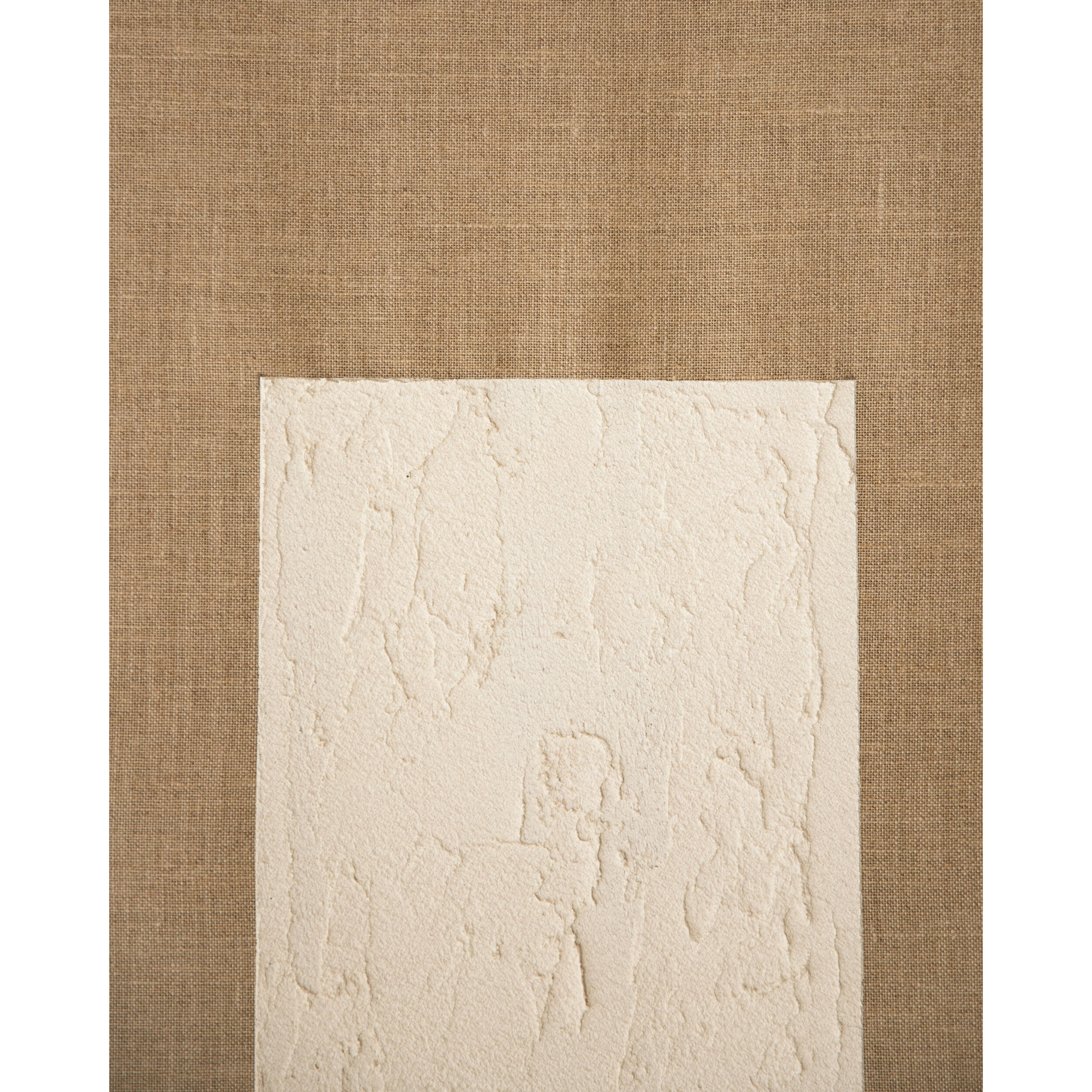 Tableau beige et blanc décoratif sur lin avec cadre en bois peint à la main à la peinture à l'huile en différentes tailles