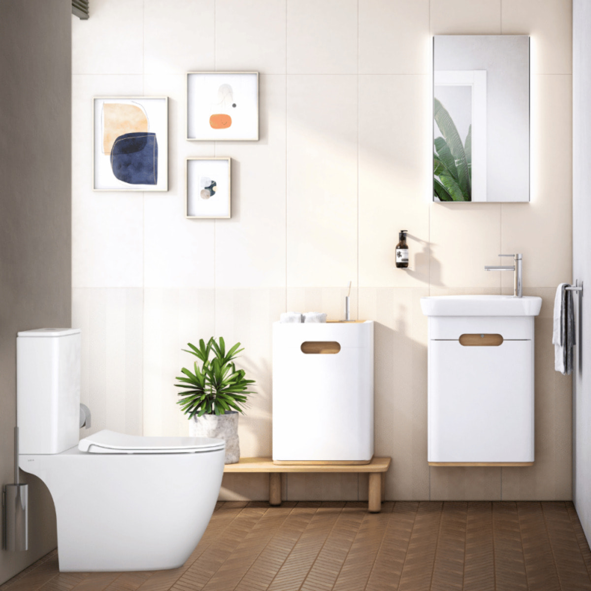 WC à poser sans bride VITRA Sento + abattant slim blanc