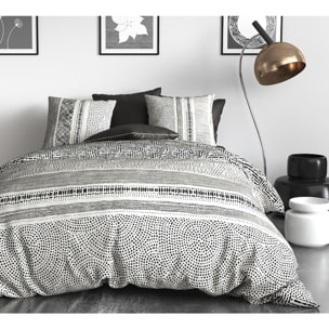 Parure housse de couette imprimée + 2 taies Lattice