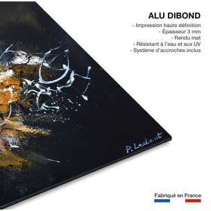 Tableau abstrait signature dorée Tableau alu Dibond