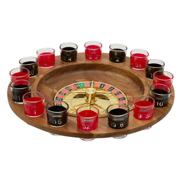 Jeu de roulette Jules ronde D.30cm 17 pièces rouge