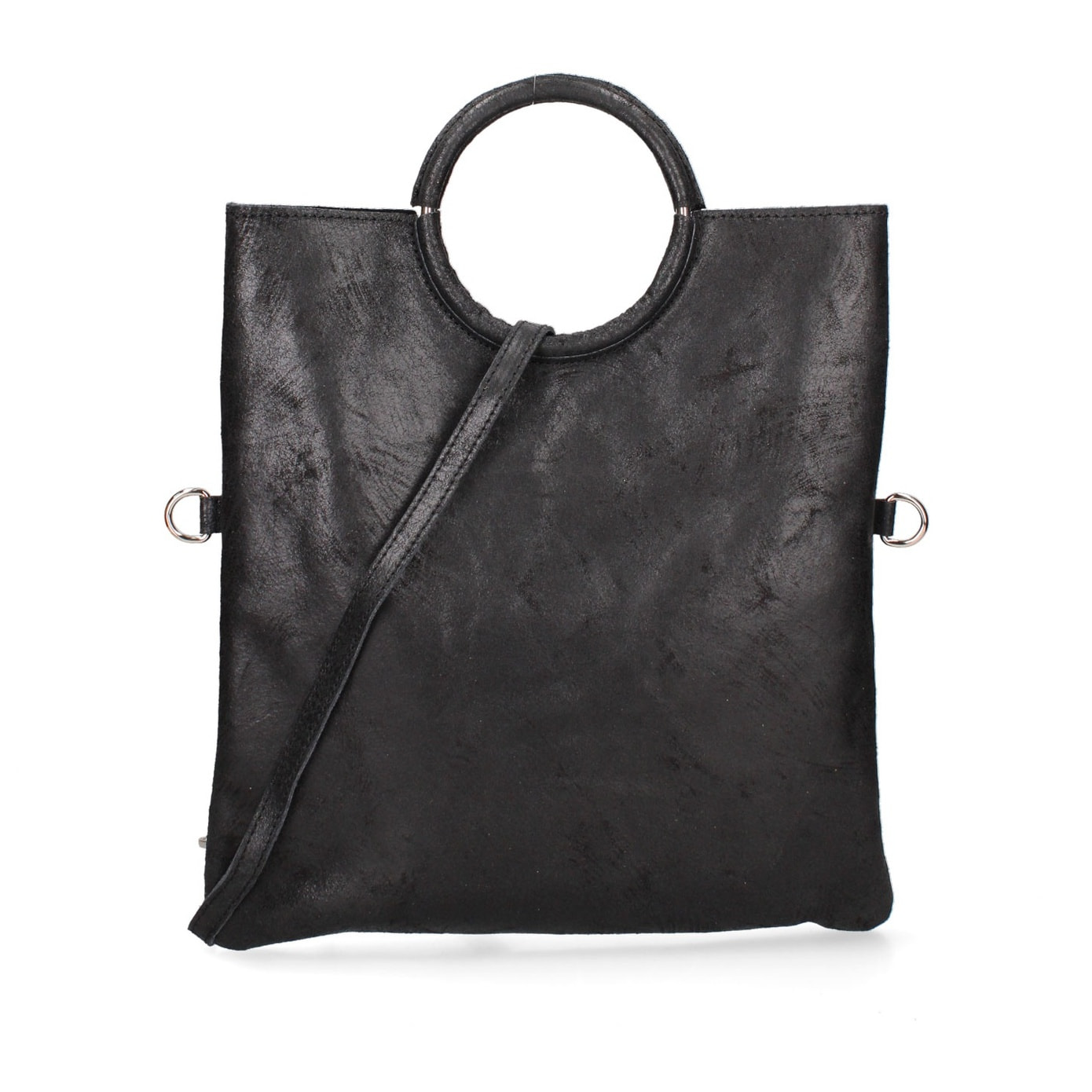 Borsa a mano da donna Made in Italy - Modello Velvet - 100% pelle scamosciata - 29.0 x 30.0 x 1.0 cm