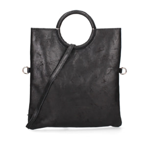 Borsa a mano da donna Made in Italy - Modello Velvet - 100% pelle scamosciata - 29.0 x 30.0 x 1.0 cm