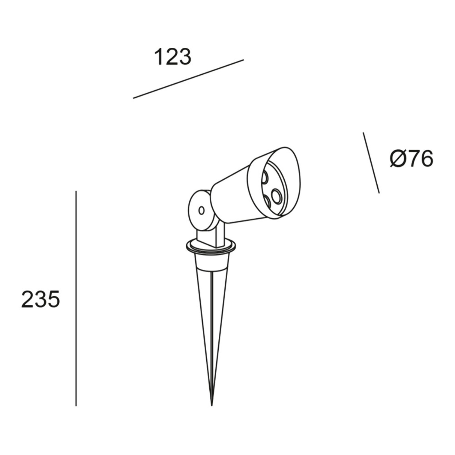 Forlight Proyector Ip65 Minimal Green Led 6W Green Negro 229Lm