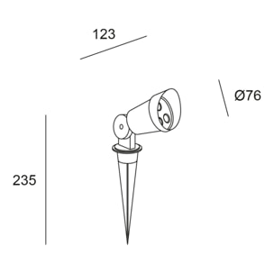 Forlight Proyector Ip65 Minimal Green Led 6W Green Negro 229Lm