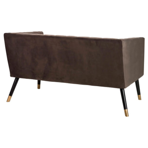 Sofa Velvet Marron 130x70x74 Cm